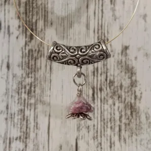Подвеска с клубничным кварцем