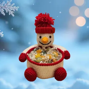 Конфетница, ваза, снеговик новогодний