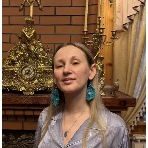 Сережки вязаные улитки