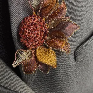 Брошь "Подсолнух"