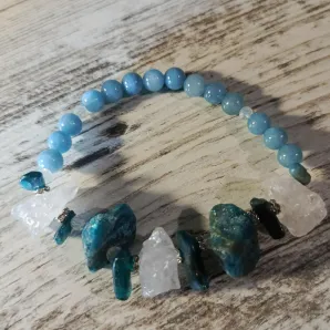 Браслет из апатита с кварцем