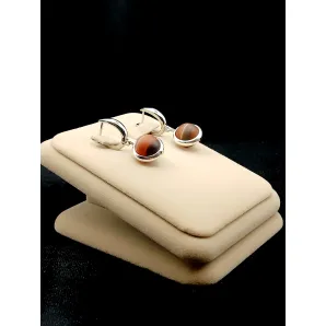 Серьги с сердоликом