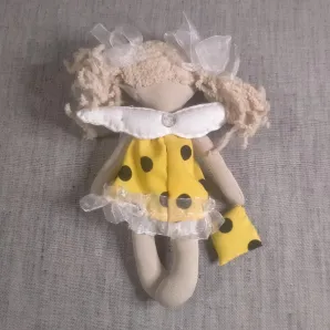 текстильная кукла Спящий ангел