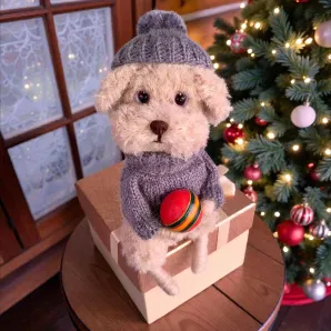 Щенок с мячиком