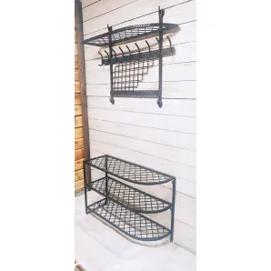 Вешалка для одежды с обувницей