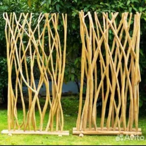 Ширма-панно декоративная, комнатная из ивы "Эко"