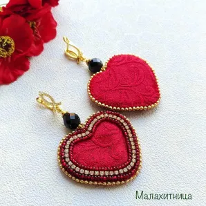 Серьги сердца "По любви"