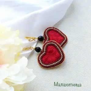 Серьги сердца "По любви"