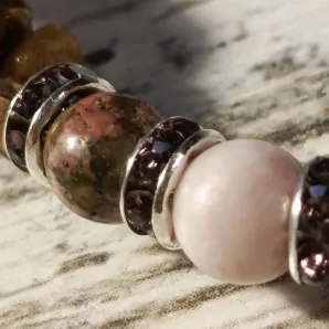 Браслет из яшмы и тигрового глаза