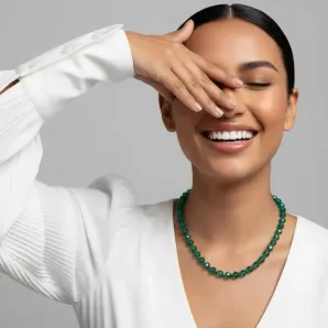 Бусы из чешского стекла чокер на шею