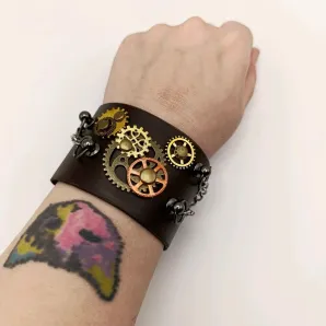 Браслет кожаный STEAMPUNK