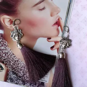 Серьги-кисти "Медуза Горгона"