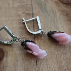 Серьги Бутоны роз