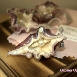 Комплект украшений "Зов океана" муранское стекло