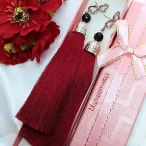 Серьги-кисти "В ритме сердца"