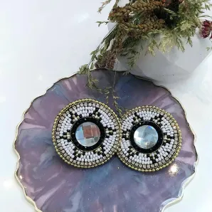 Клипсы WHITE AND GOLD