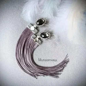 Клипсы-серьги с кисточками «Дамский каприз»