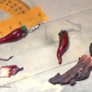 Серьги "Жгучий перчик"