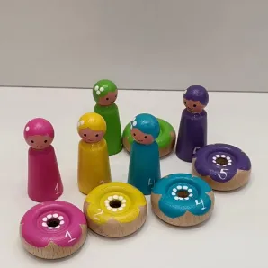 Монтессори-сортер Феечки, 5шт, дерево