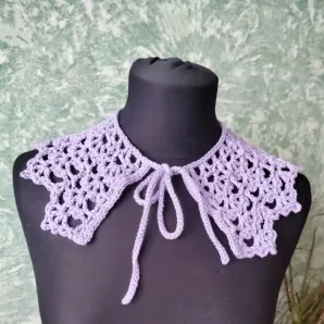 Кружевной воротничок ручной работы — акцент женственности
