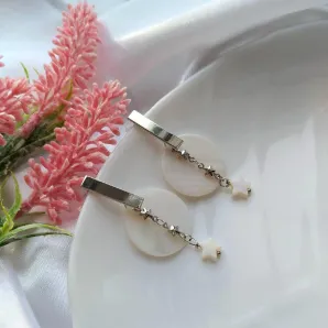 Серьги с перламутром "Лунное затмение"