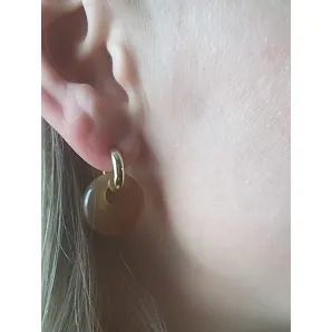 Сережки с агатом, сердоликом