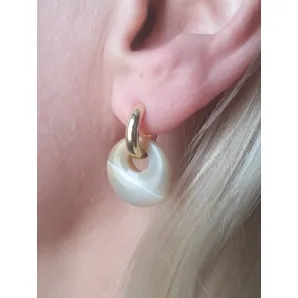 Сережки с агатом, сердоликом