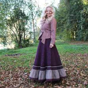 Юбка полушерстяная в стиле бохо. Юбка на осень-весну