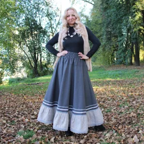 Юбка полушерстяная на осень-весну. Юбка в стиле бохо