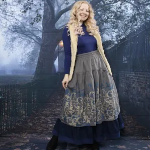 Юбка в стиле бохо из полушерсти. Юбка на осень-весну