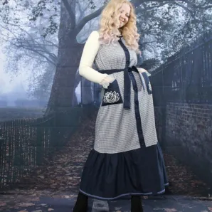 Сарафан полушерстяной в мелкую клетку. Сарафан на осень-зиму