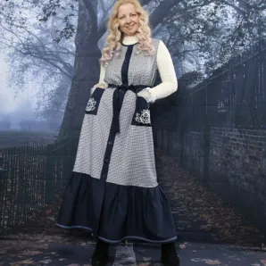 Сарафан полушерстяной в мелкую клетку. Сарафан на осень-зиму