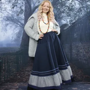 Юбка из полушерсти в стиле бохо. Юбка на осень-весну