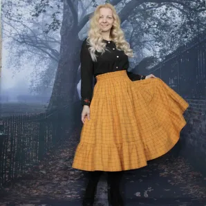 Юбка фланелевая ярусная на осень-зиму