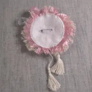 Текстильная брошь, бохо стиль.