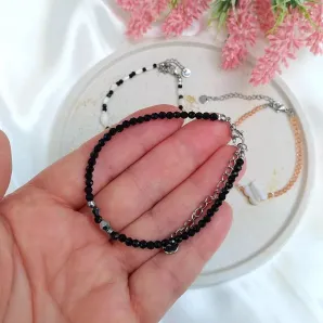 Браслет женский с черной шпинелью