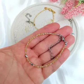 Браслет женский "Шампань в серебре"