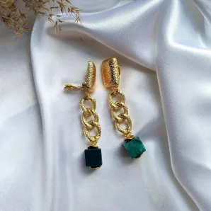 Клипсы с агатами "Твоя удача"