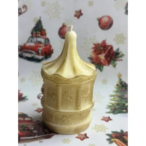 Интерьерная свеча Карусель без аромата в подарочной упаковке