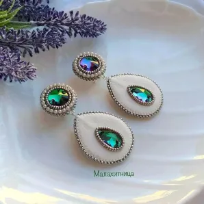 Серьги "Аромат жасмина"