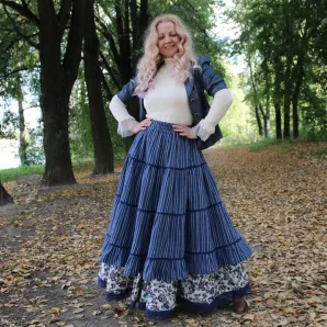 Юбка полушерстяная в стиле бохо. Юбка теплая зимняя