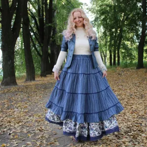 Юбка полушерстяная в стиле бохо. Юбка теплая зимняя