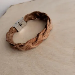Браслет кожаный плетеный унисекс