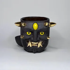 Кружка с курительной трубкой ONI желтая