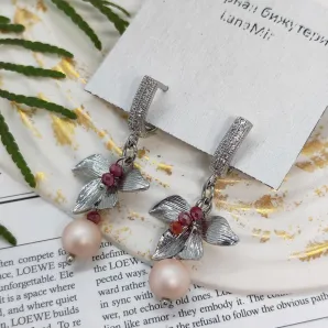 Серьги Цветочный шик