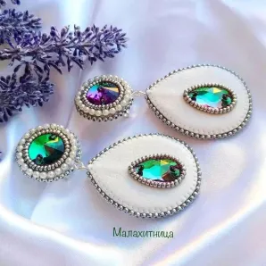 Серьги "Аромат жасмина"