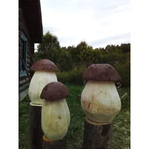 Грибочки из цельного дерева