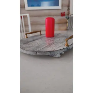 Поднос, доска для подачи из массива сосны, деревянная