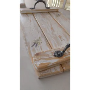 Поднос, доска для подачи из массива сосны, деревянная