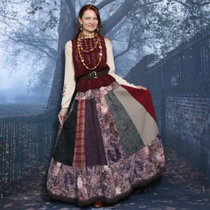 Юбка в стиле пэчворк. Юбка на осень-зиму